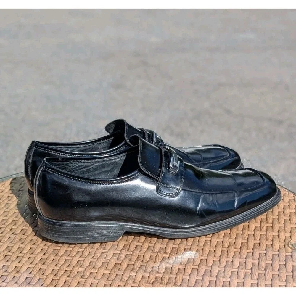 Quiet Luxury Liz Claiborne Moroso Black Leather‎ Loafers Leather Men's 10.5